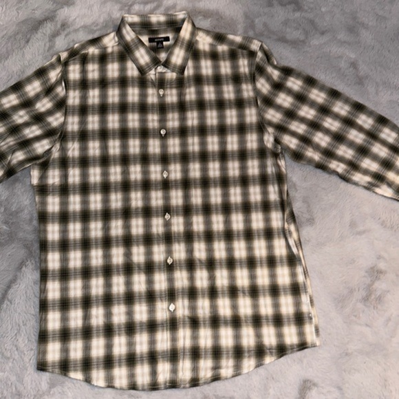 Alfani Other - Alfani Mens Concord Plaid Button Up Shirt, Green large​